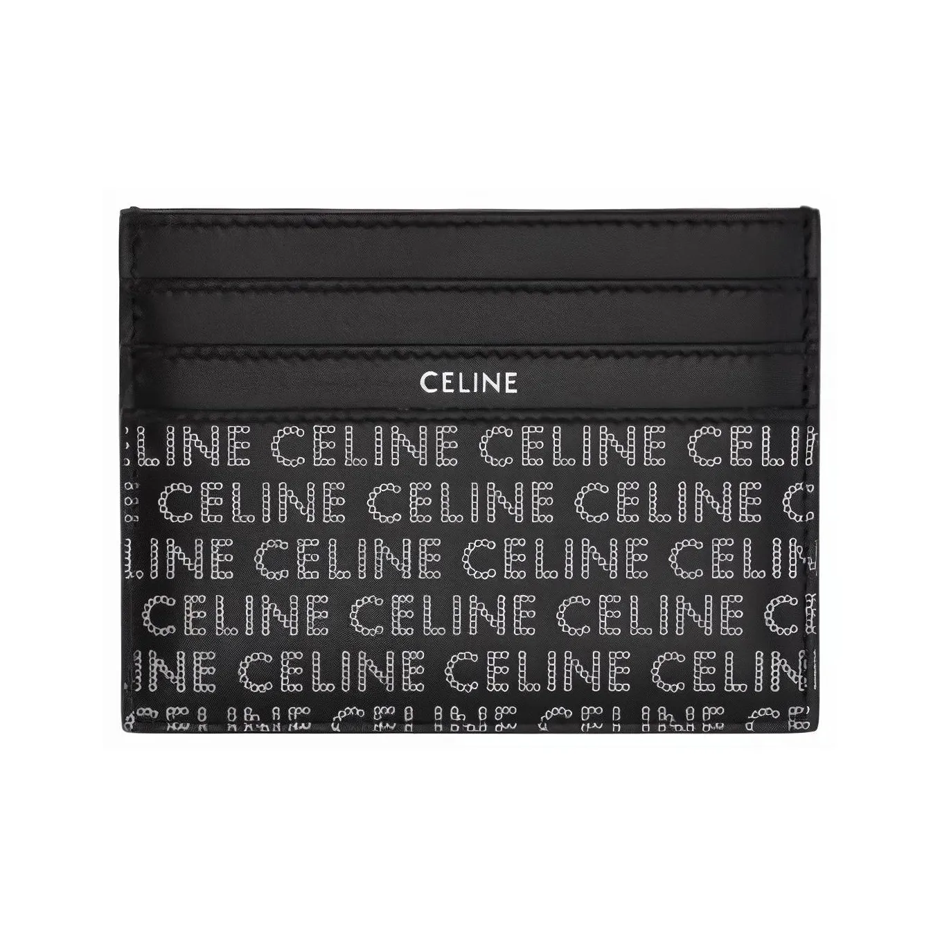 Celine Телячья кожа Держатель для карт Держатель для карт Мужской Черный