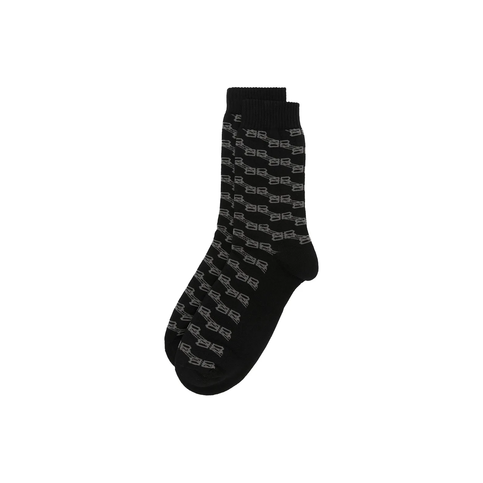 Balenciaga SS23 Mid Calf Socks Men's 1 Pack Charcoal Gray