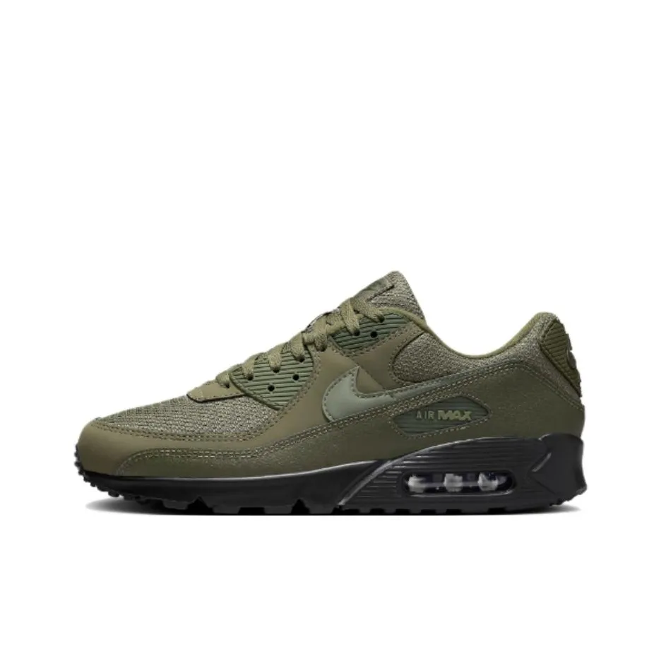 Nike Air Max 90 Anti Slip Wear Resistant Low Top Running Shoes Men's Green