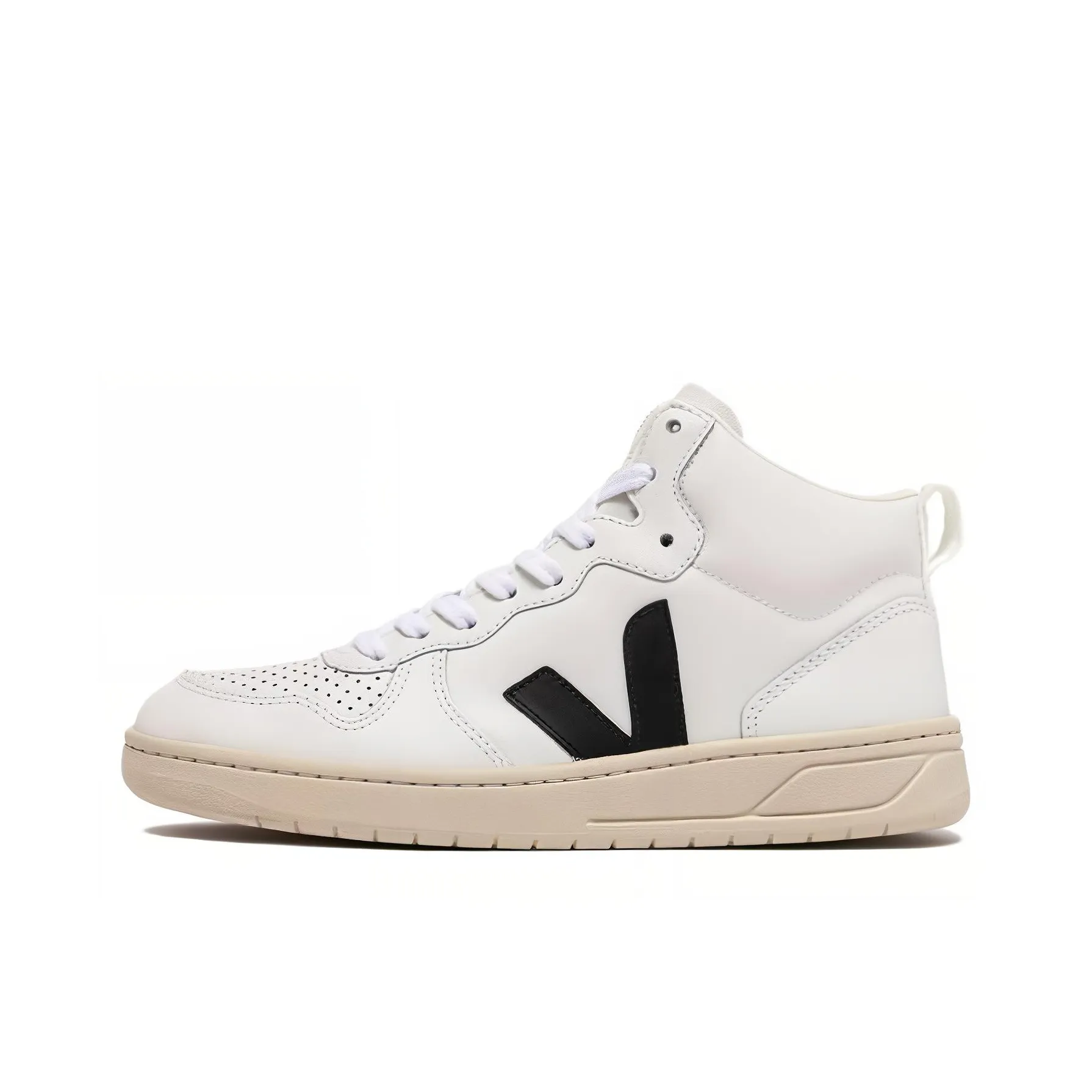VEJA V-10 High-top Leather Sneakers
