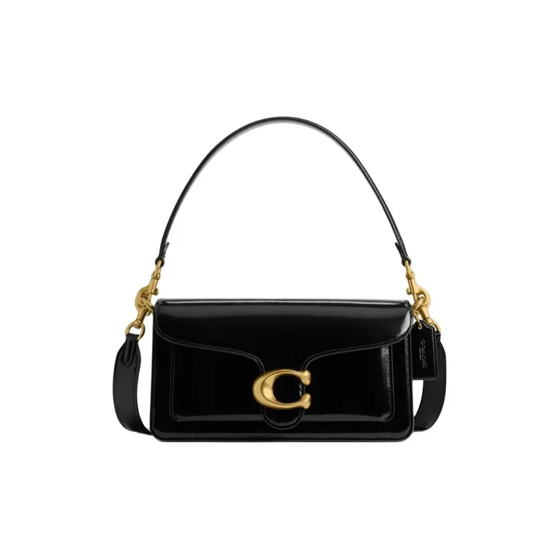 COACH Tabby 26 Calf Leather Shoulder Bag Women's Black