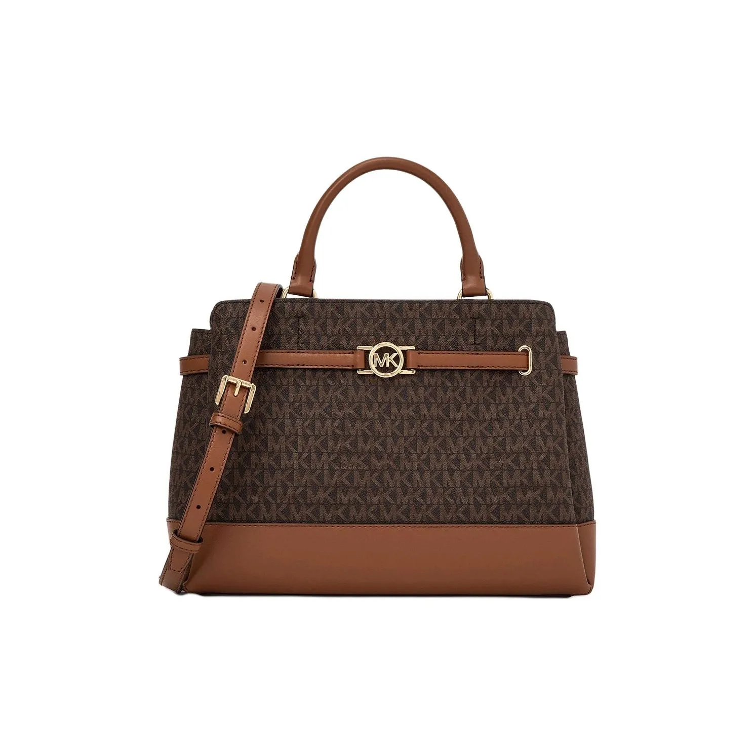 MICHAEL KORS Coated Canvas Shoulder Bag, Crossbody Bag, Handbag Tubas Women's Brown