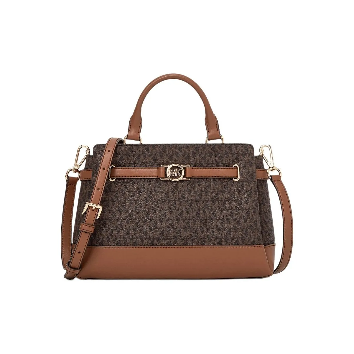 MICHAEL KORS Coated Canvas Shoulder Bag, Crossbody Bag, Handbag Trumpets Women's Brown