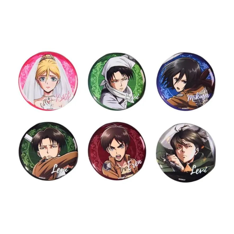 BOOM COMIC Attack On Titan S2 Shimmer Pearlescent Large, Badge, Levi Eren Official Valley Badges