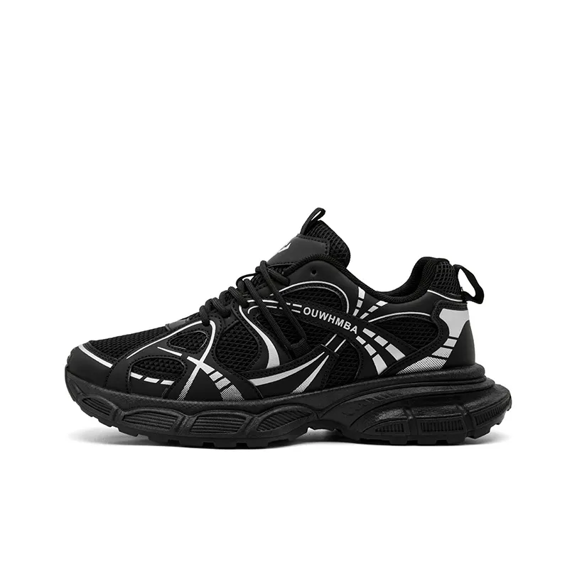 OUWENHEIMANBA Height Increasing Wear-Resistant Breathable Low-Top Chunky Sneakers Men's