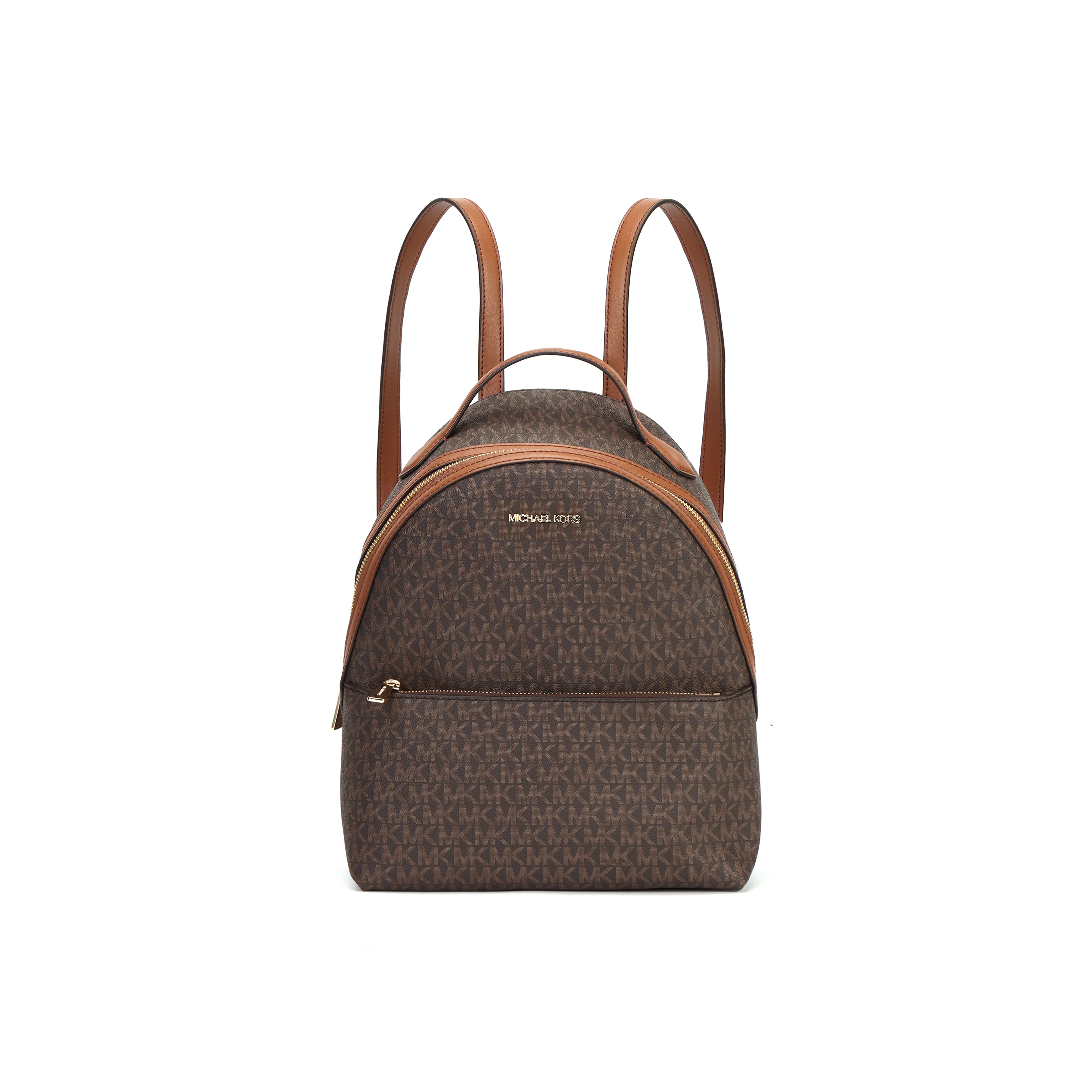 MICHAEL KORS Coated Canvas Backpack Medium Size Women's Brown