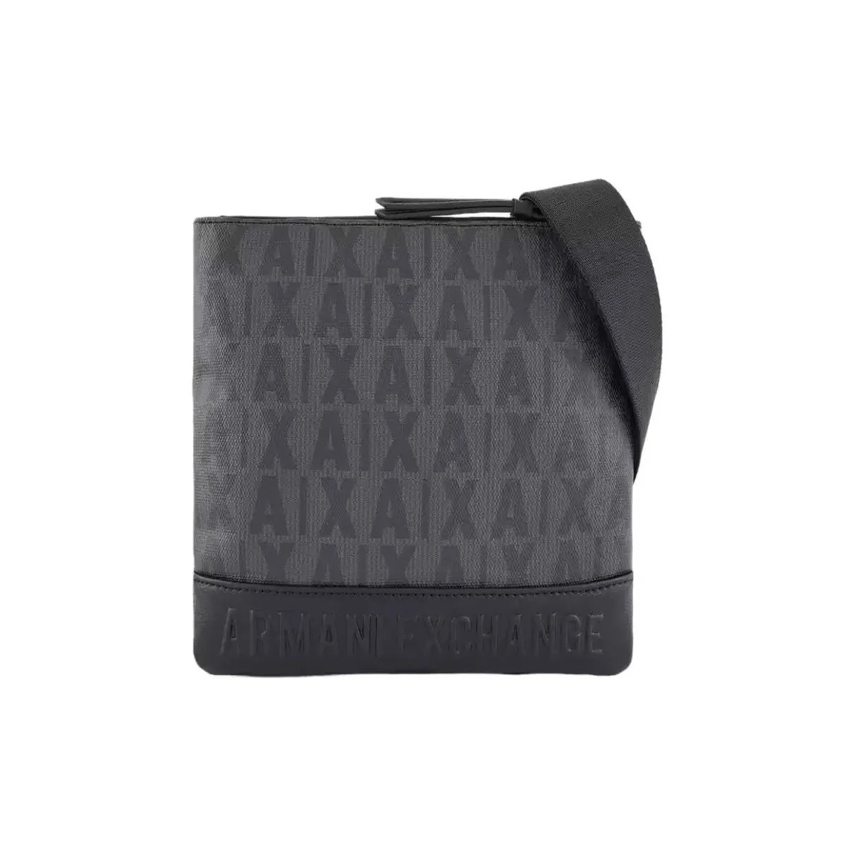 ARMANI EXCHANGEAE Cotton Shoulder Bag, Crossbody Bag Men's Taupe & Black