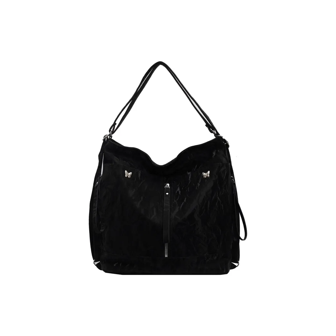 morellybear ПУ (полиуретан) Сумка-тоут Рюкзак Сумка через плечо Стандартная Женская Черный Экрю Синий Серебряный Зеленый