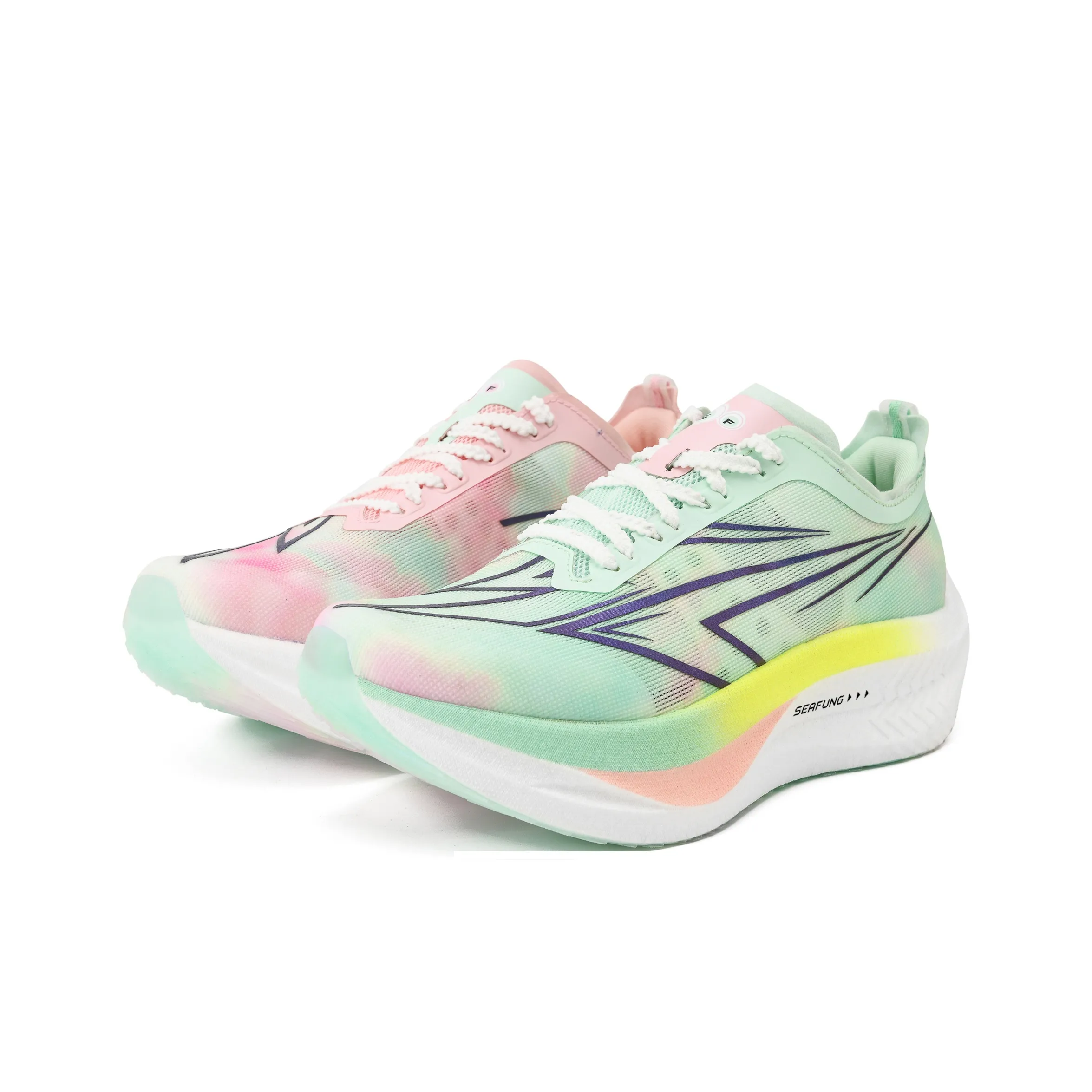 SEAFUNG Swift Flash 1,0 Низкие Кроссовки для Бега Унисекс Mandarin Утка Цвет Ледяной Снег Фея