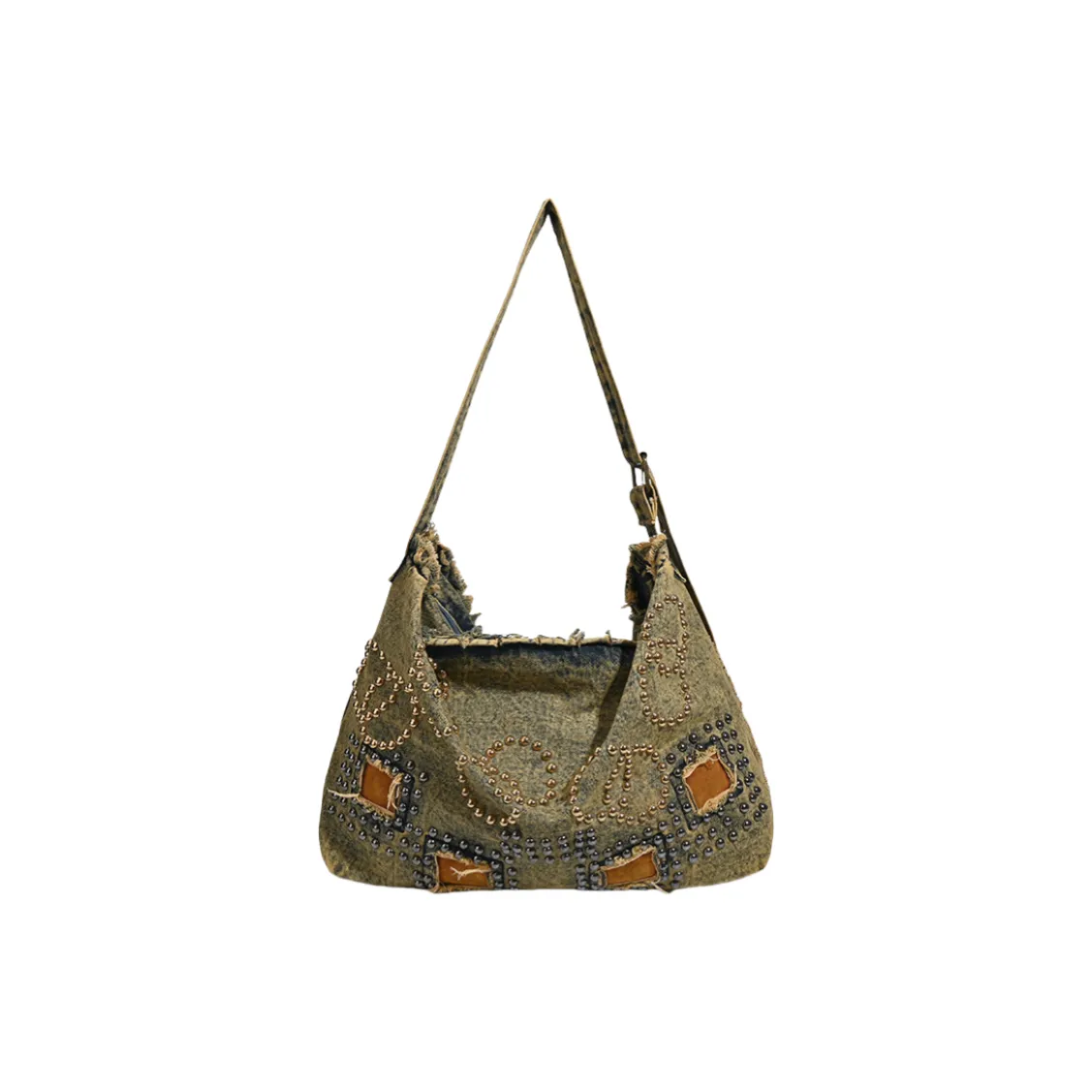 NOMK Denim Сумка через плечо Сумка Сумка через плечо Сумка через плечо Женская Винтаж Желтая