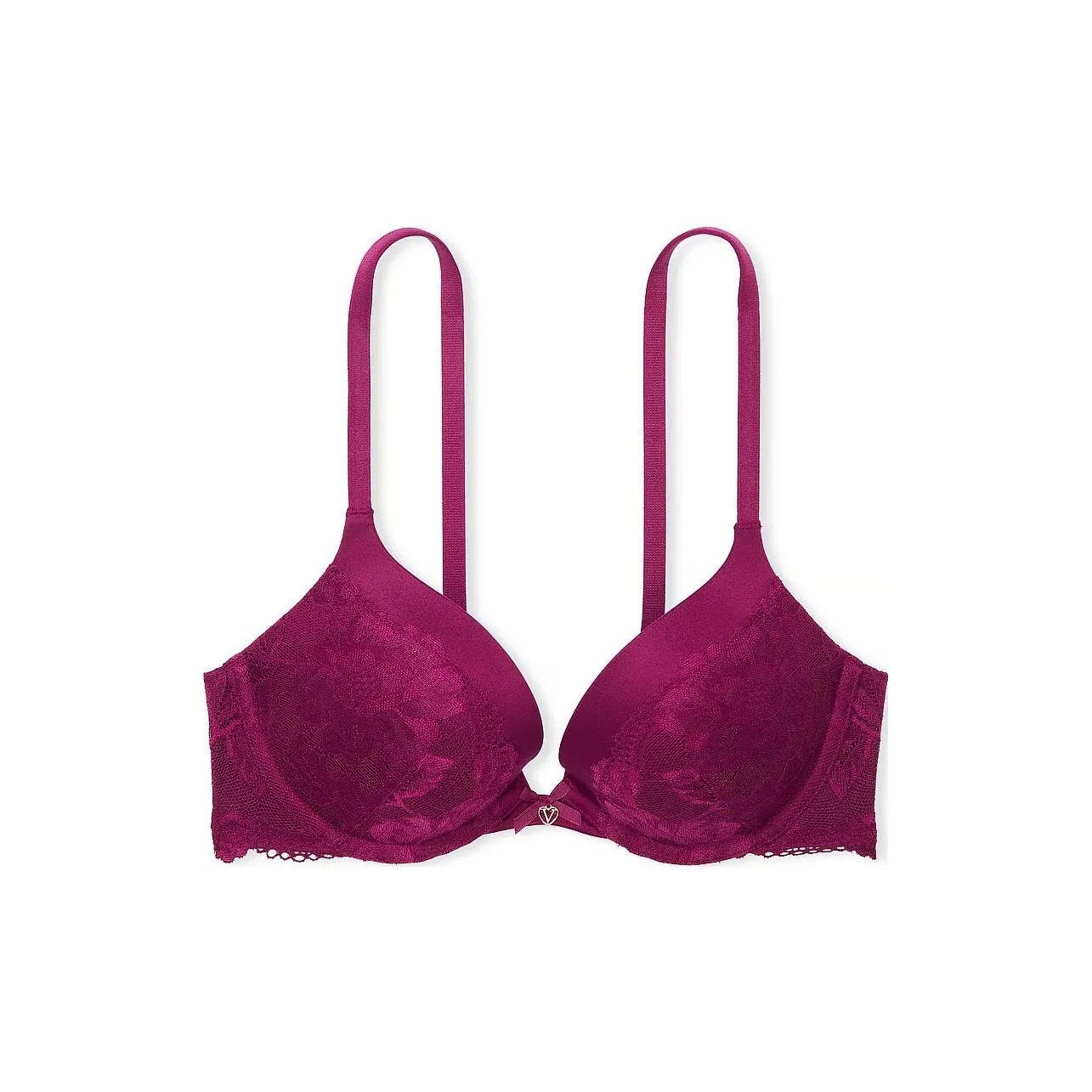 Victoria's Secret Body By Push Up Lace Cup Bra/ Plum Rouges Bra Women's Plum Rouge