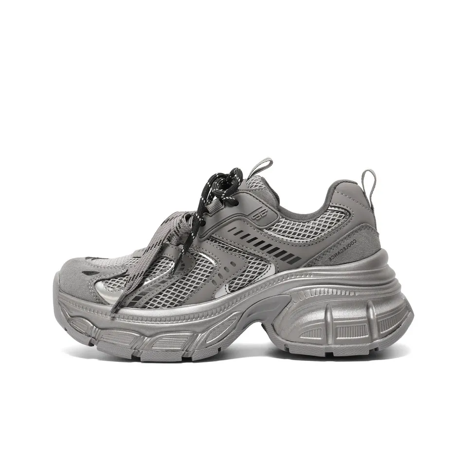 BELLE Height Increasing Wear Resistant Slip Resistant Low Top Chunky Sneakers Women's