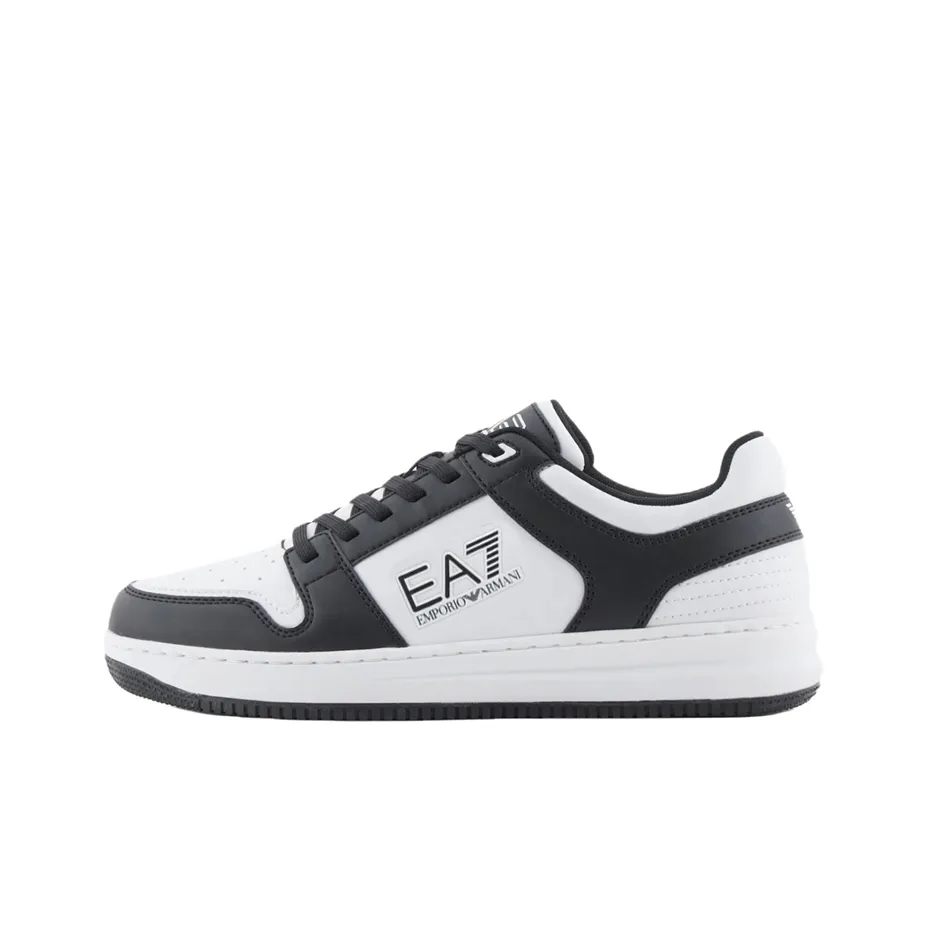 EMPORIO ARMANI EA7 Low Top Skateboard Shoes Unisex Black White