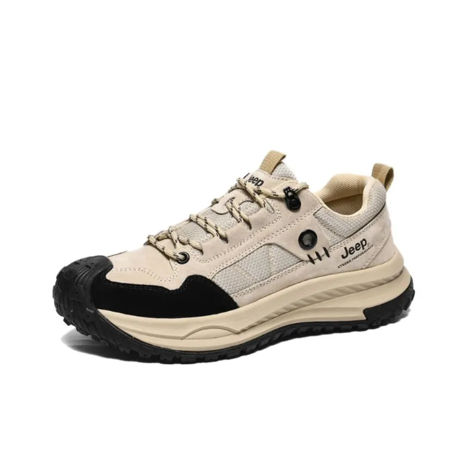 Jeep Low Top Hiking Shoes Unisex Ecru