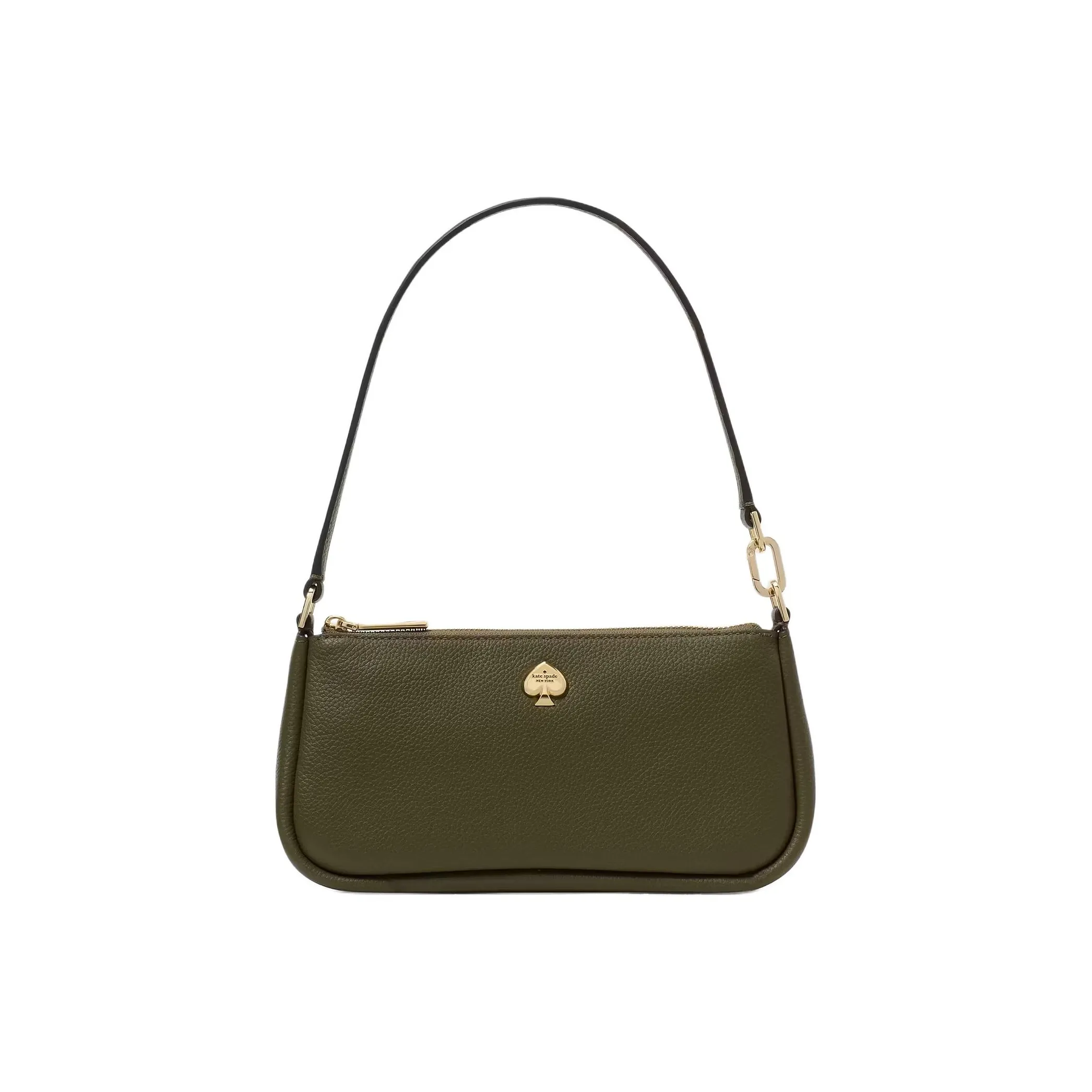 Kate Spade Litchi Grain Leather Shoulder Bag, Handbag, Shoulder Bag Women's Green