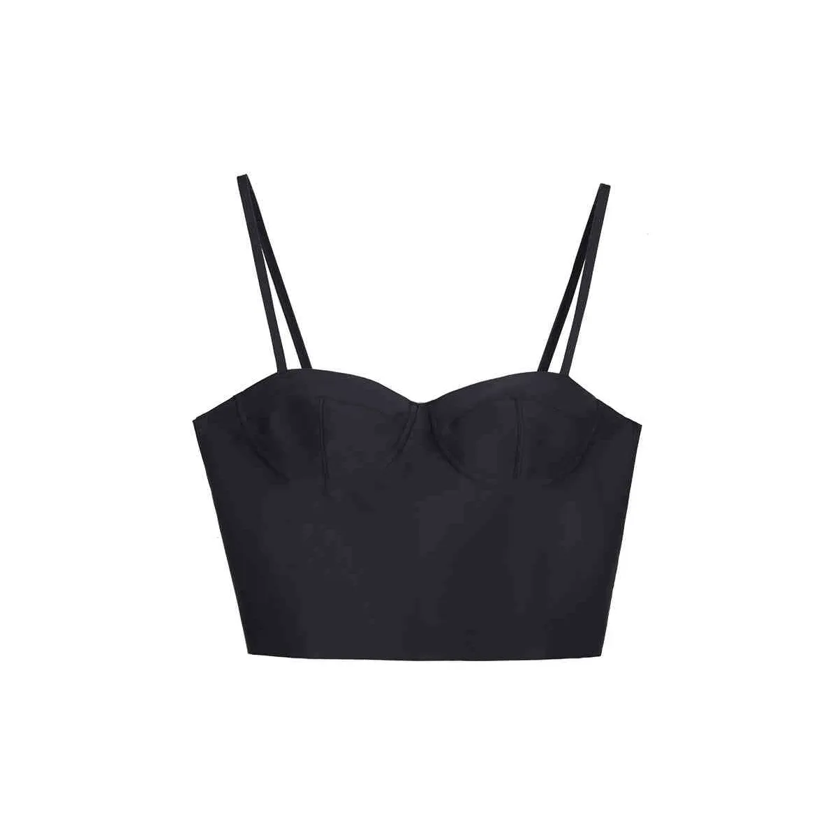 Fandecie Топ на бретелях Женский Черный