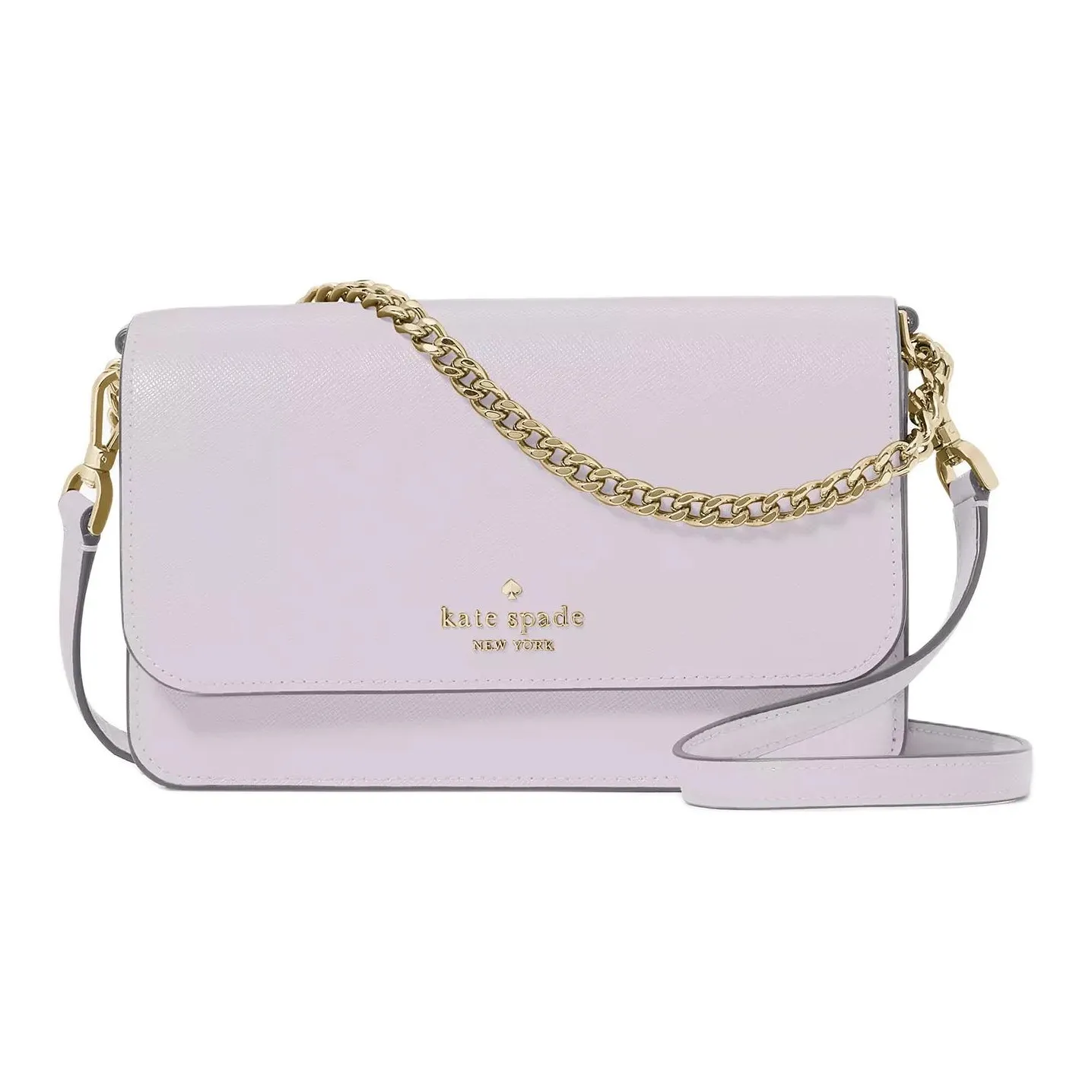 Kate Spade Saffiano Leather Shoulder Bag, Crossbody Bag Mini Women's Lavender