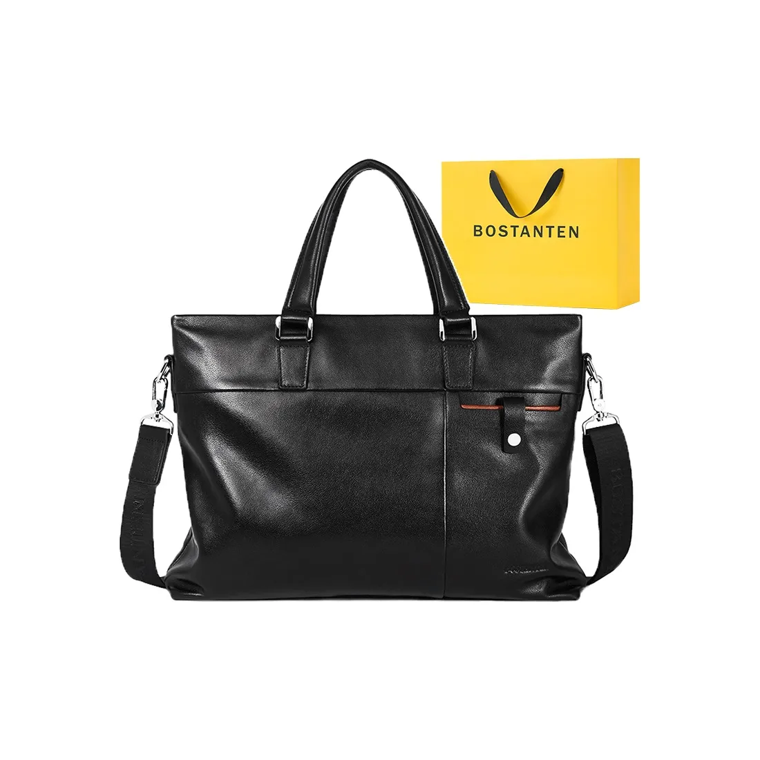 BOSTANTEN Корова Кожа Доска Обычная Мужская Черная