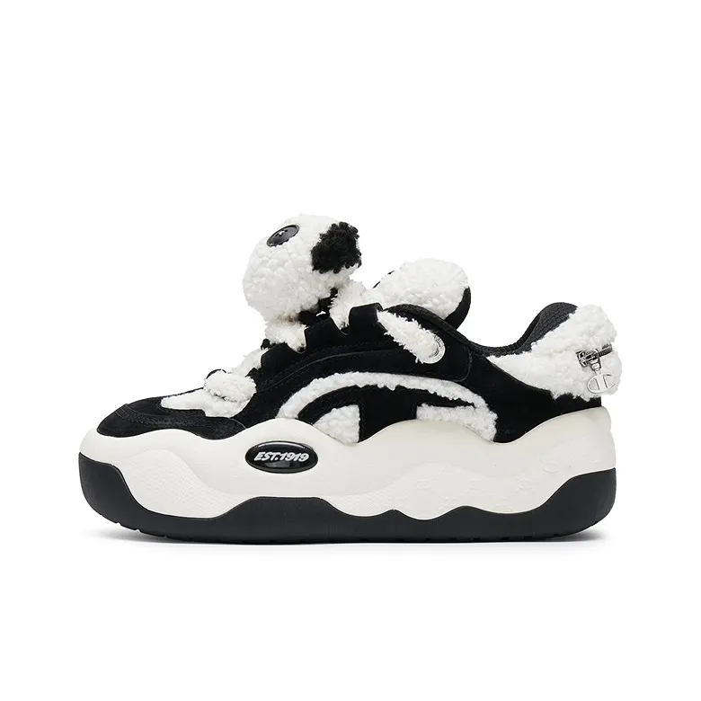 Champion Cloud Хлопок CloudNine V1 Скейтборд Кроссовки Женские Черный Молочно-белый