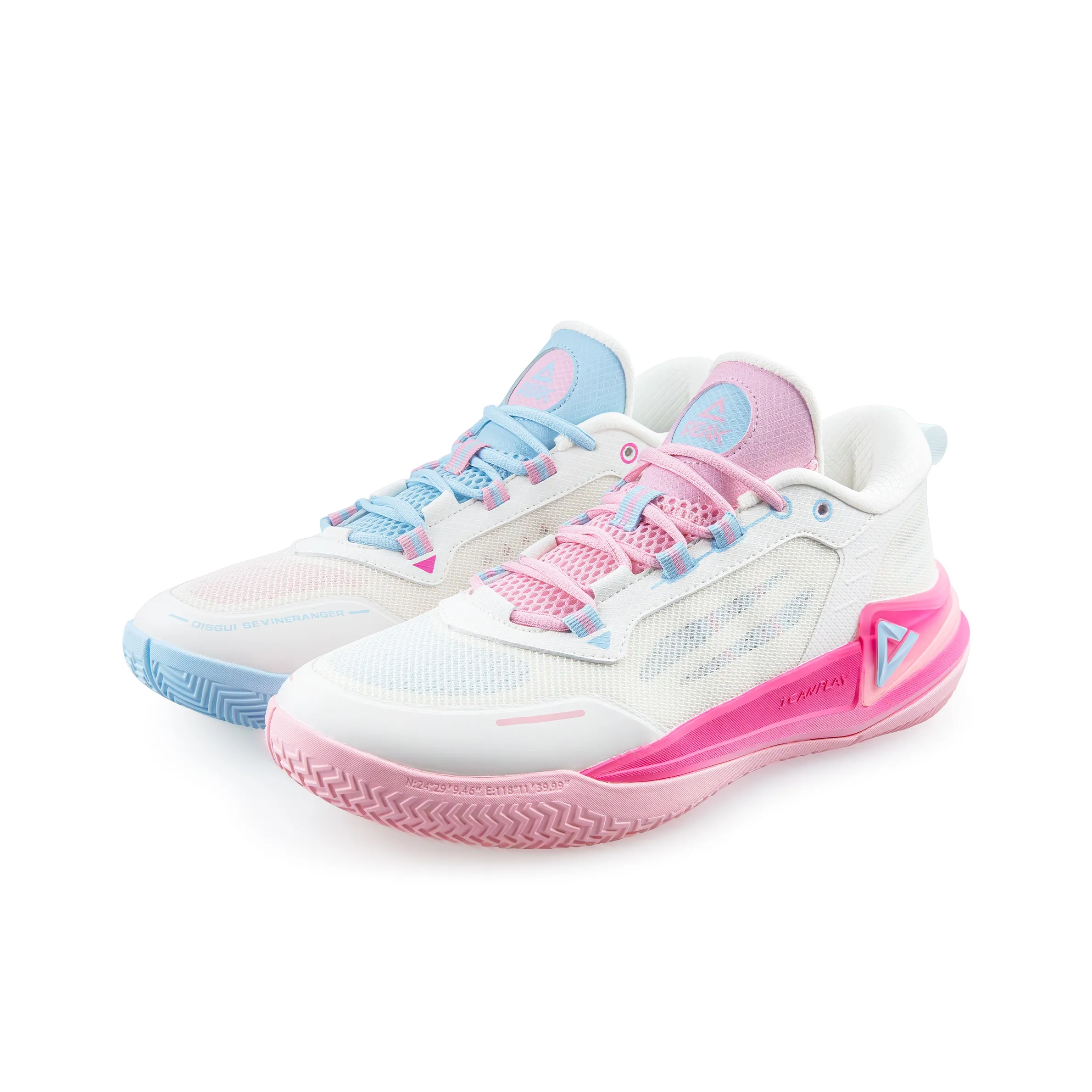PEAK Cushioning Anti Slip Wear Resistant Coverage Impact Resistant Rebound Low Top Basketball Shoes Men's Mismatched