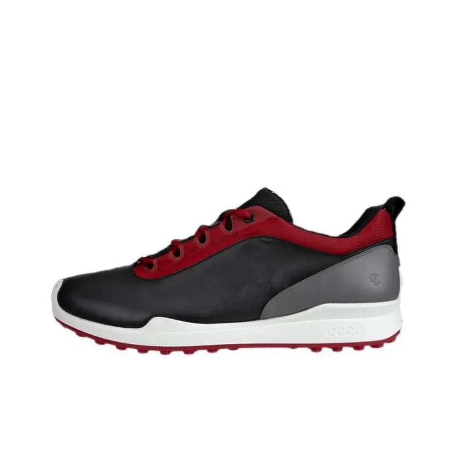 Ecco Golf Biom Hybrid Anti Slip Wear Resistant Low Top Golf Shoes Men's Black Red