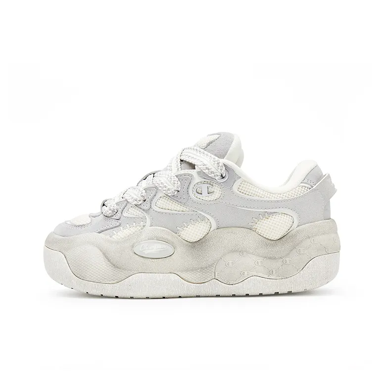 Champion Cloud Monster Skateboard Shoes Women's Pearl Smoke Gray/Milk White