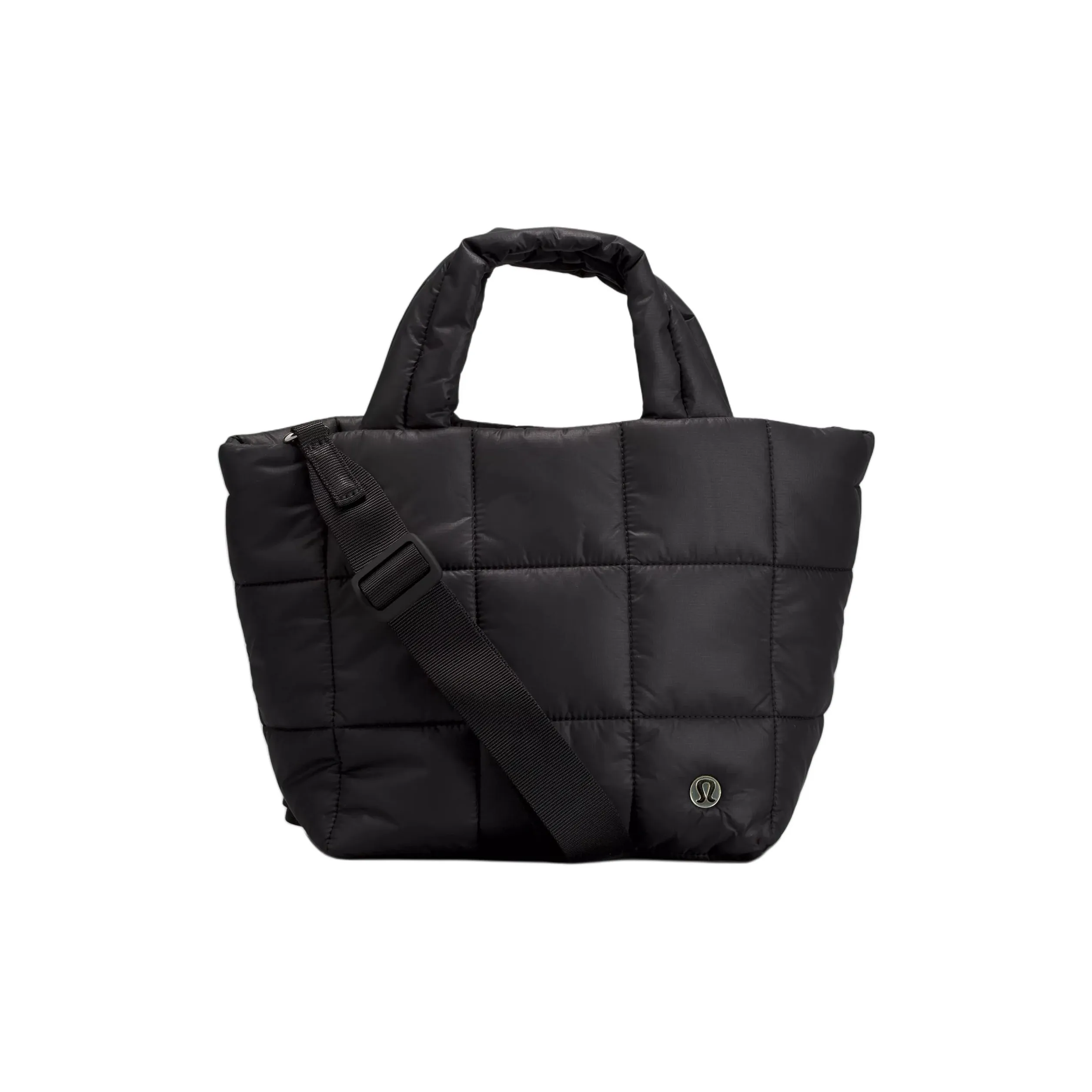 Lululemon Quilted Nylon Shoulder Bag Crossbody Bag Handbag Regular Women's Black