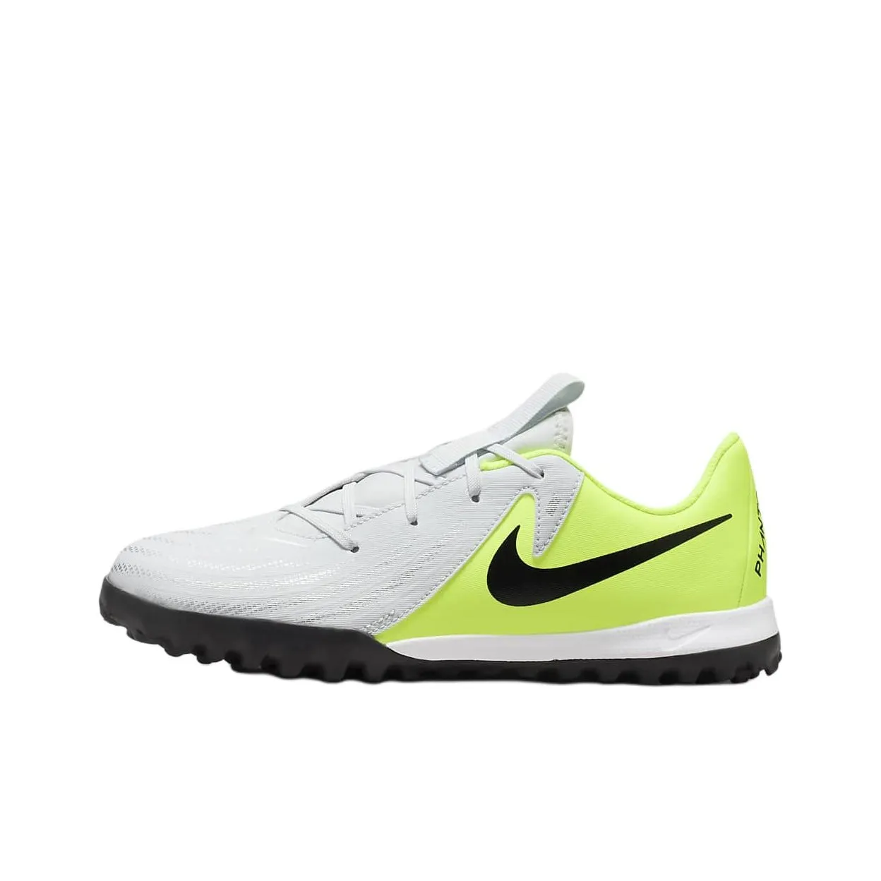Nike Jr. Phantom GX 2 Academy Slip-resistant Abrasion-resistant Low Top Детские футбольные бутсы Silver Yellow Black