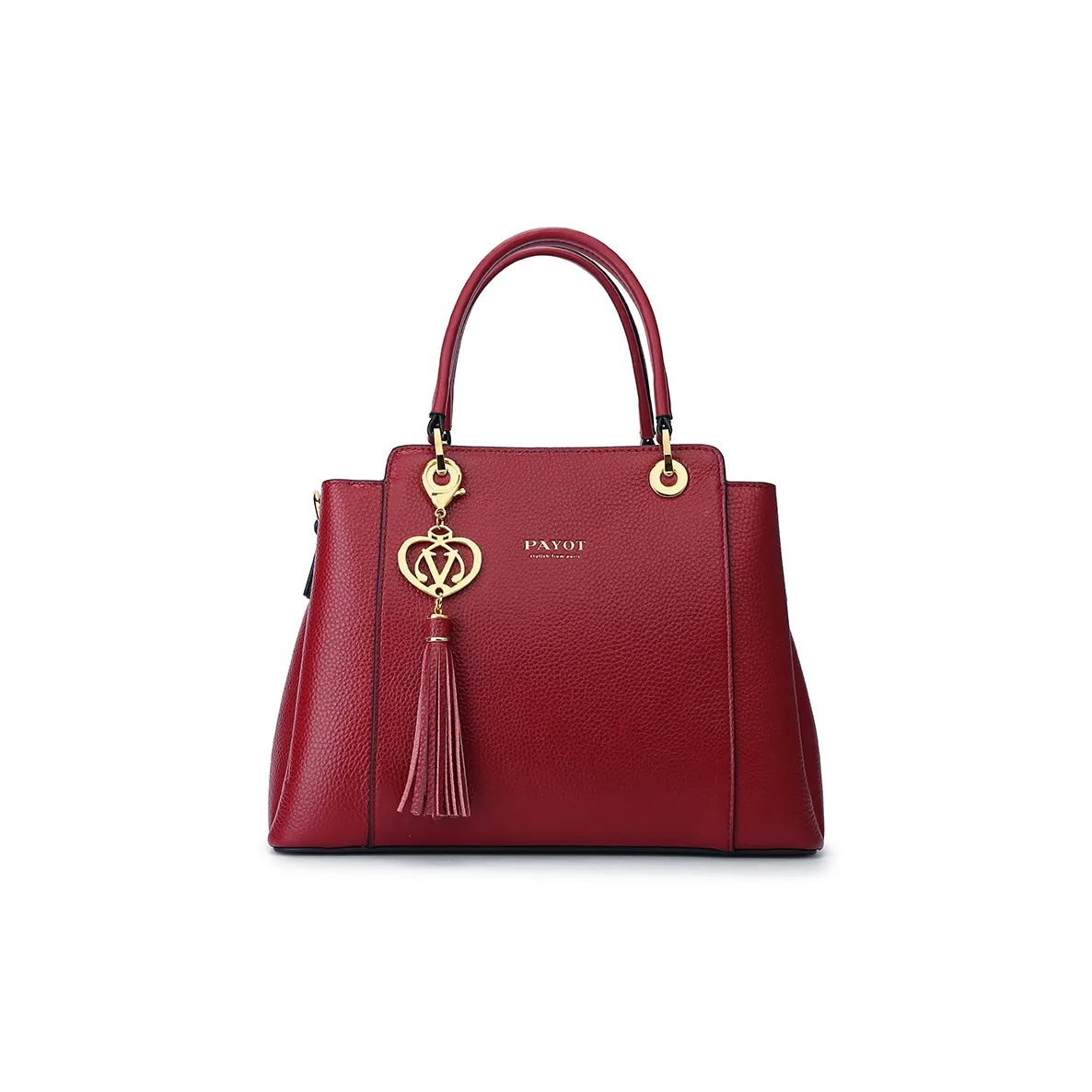 PAYOT Cow Leather Wedding Bag, Shoulder Bag, Crossbody Bag, Handbag Large Size Women's Burgundy/Blue