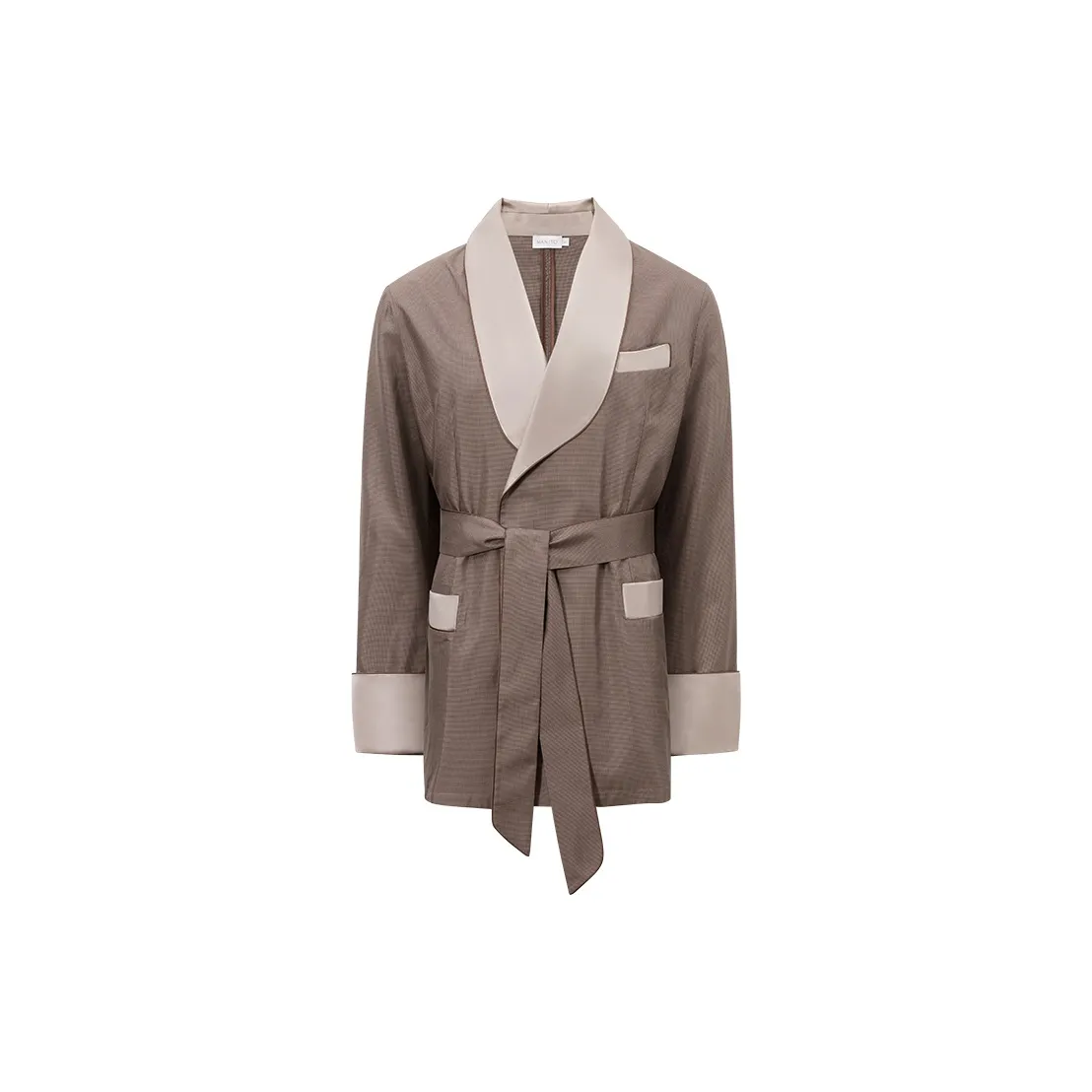 MANITO Bathrobes Unisex Embossed Chestnut Brown