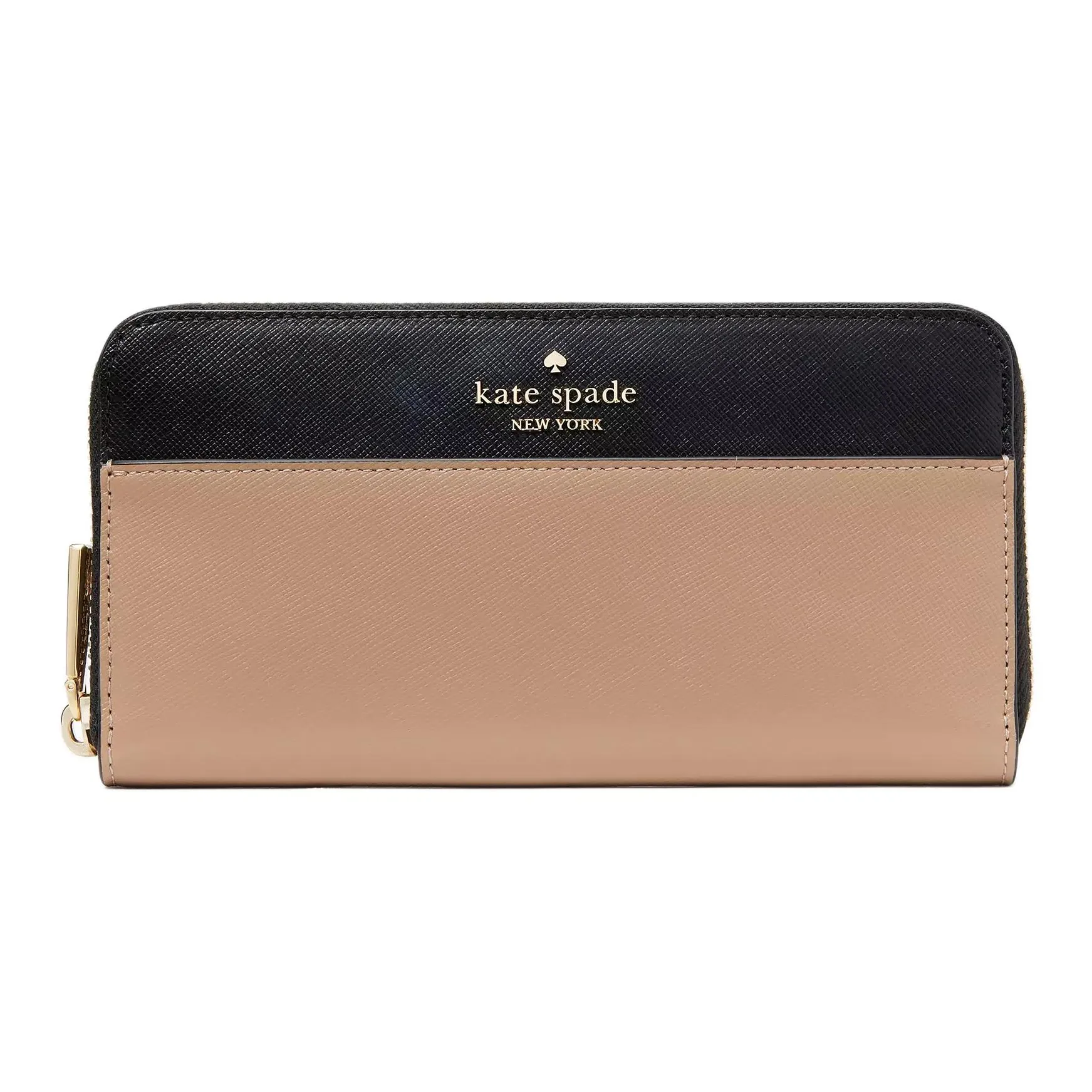 Kate Spade Saffiano Leather Wallet Large Size Women's Roasted Hazelnut Blend