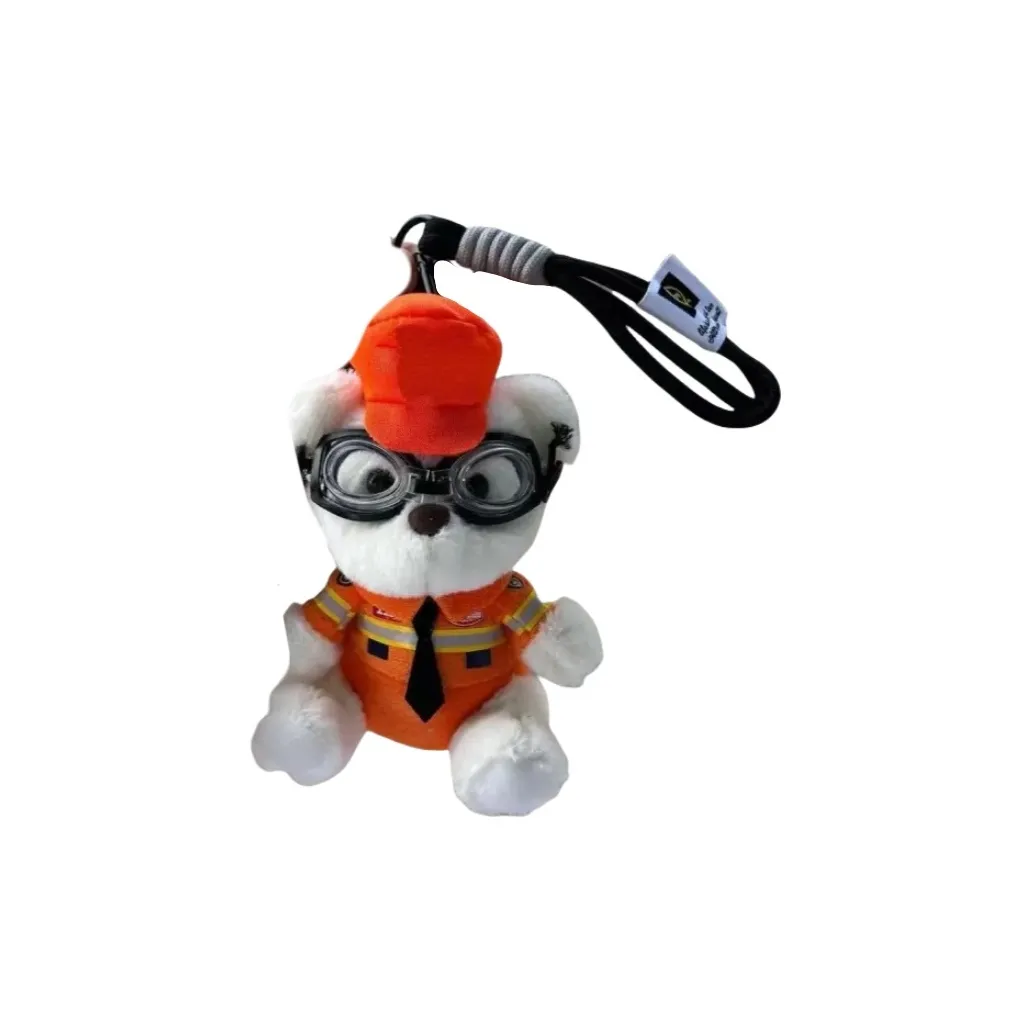 Куклы и медведи танцуют Полиция Пламя Медведь Железо Мотоцикл Куклы Плюшевый Брелок 14 см Рекомендуемая высота