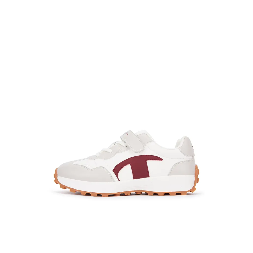 Champion Kids Slip-resistant Abrasion-resistant Low Top Kids Lifestyle Shoes Beige Burgundy Kids Champion Kids Slip-resistant Abrasion-resistant Низкие детские повседневные туфли Бежевый Бордовый Детский