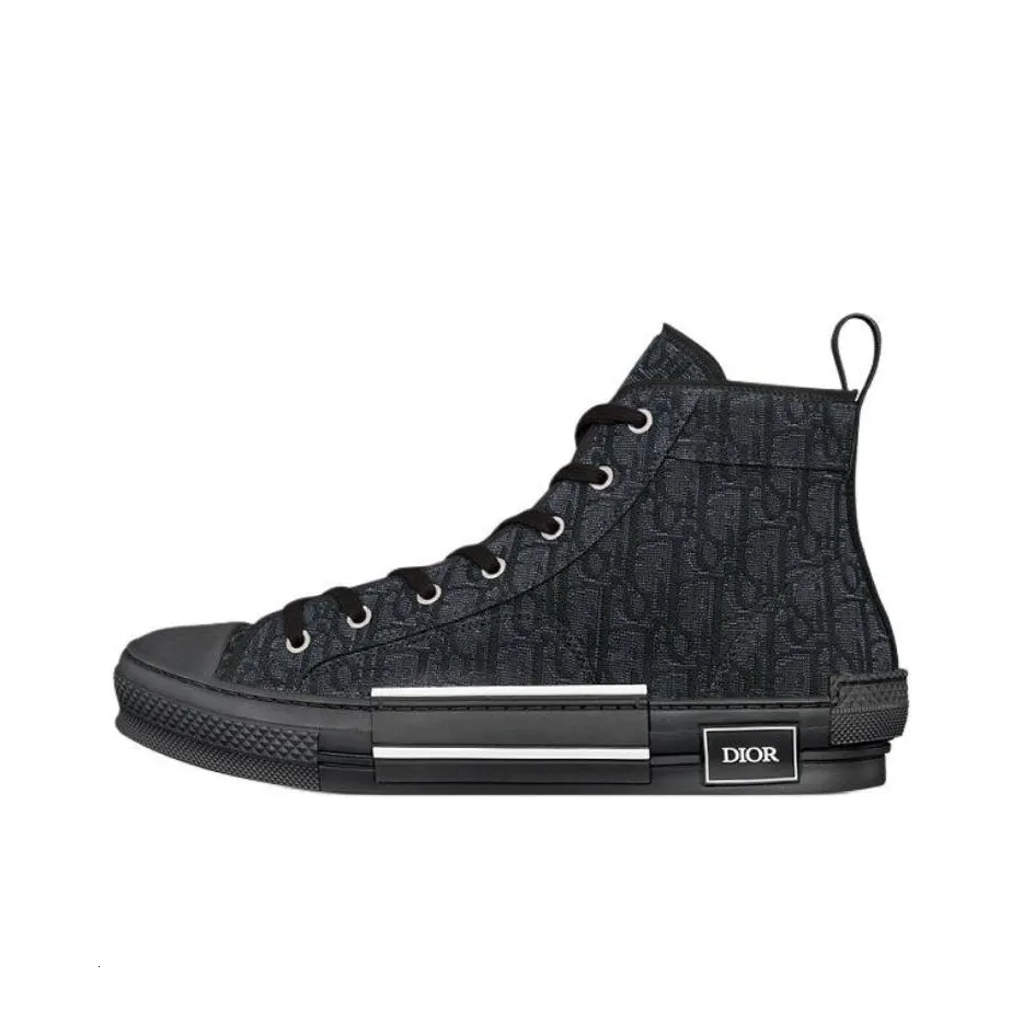 DIOR B23 High Top Skateboard Shoes Men's Black