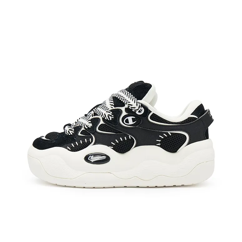 Champion Cloud Monster Low Top Skateboard Shoes Women's Black/Milk White