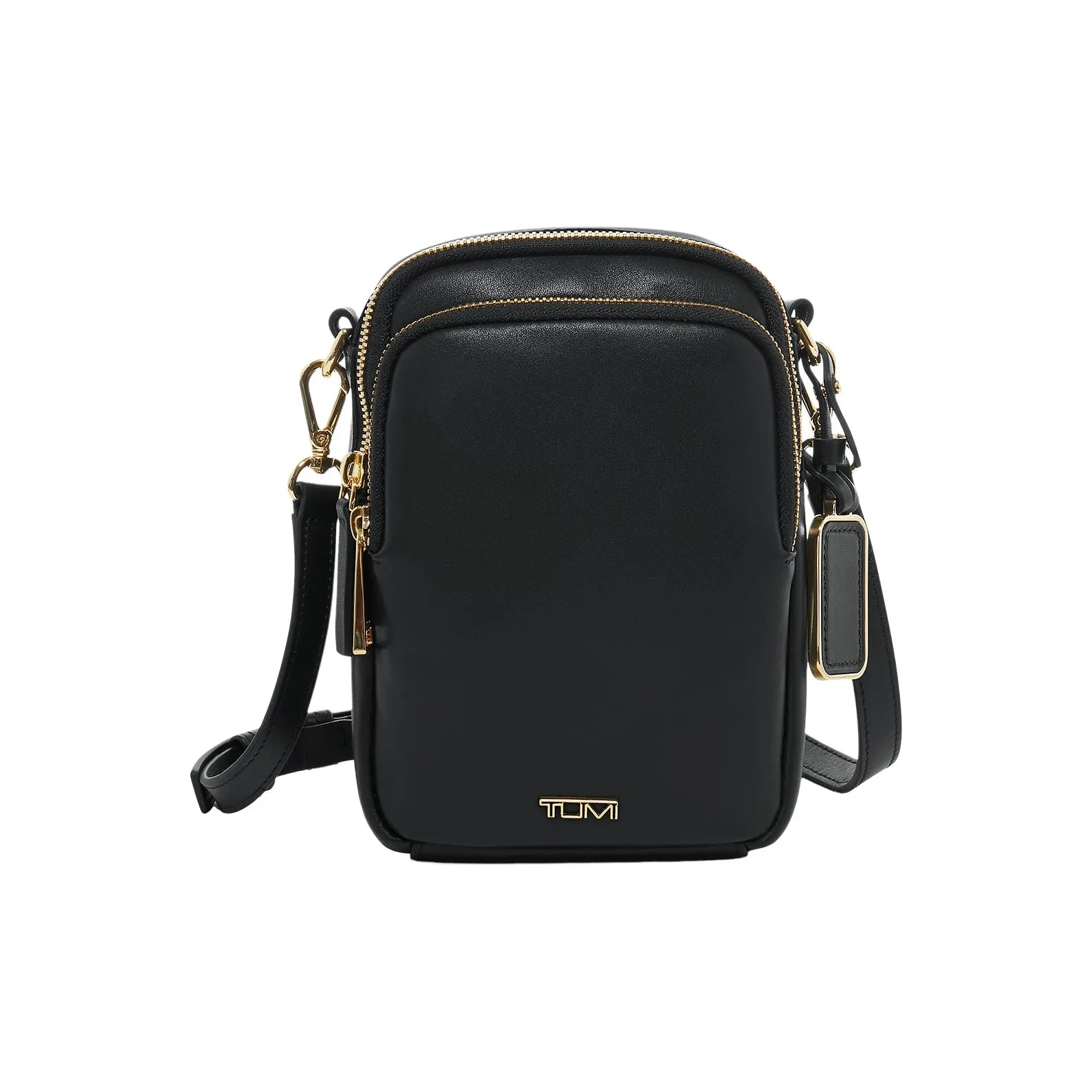 TUMI Сумка через плечо из коровьей кожи маленькая женская черная