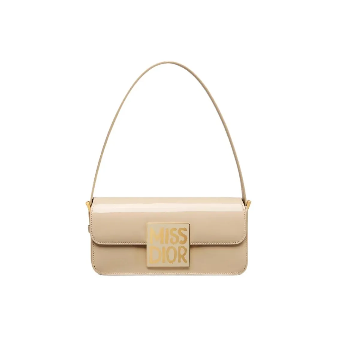 DIOR Miss Dior Cow Leather One Shoulder Handbag Women's Rope Beige