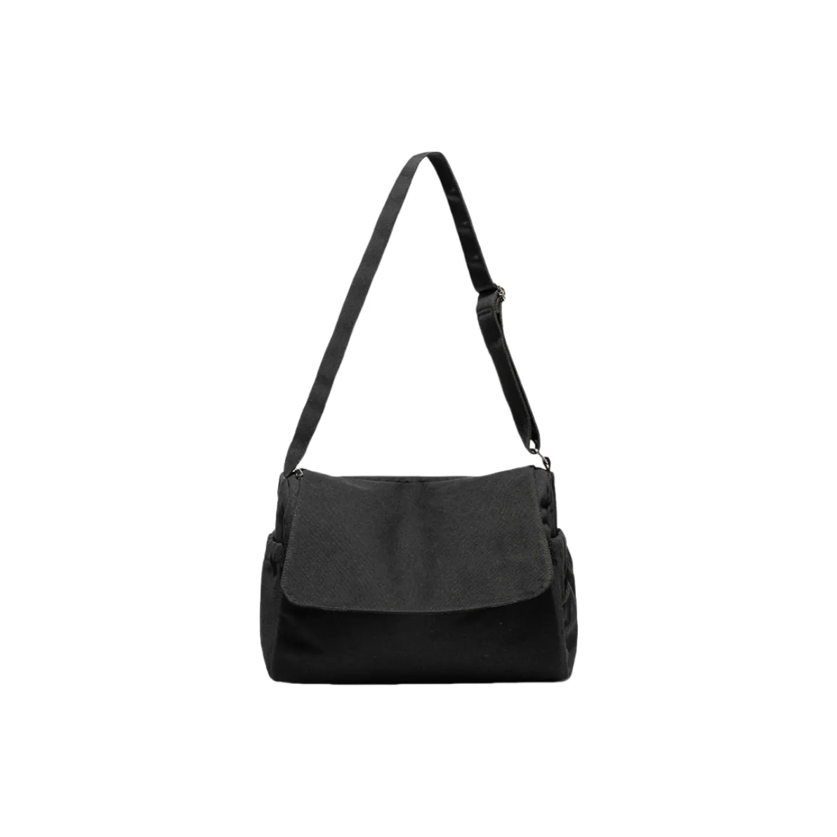 NOMK Холст Плечевая Сумка Холст Сумка Стандартная Унисекс Черная