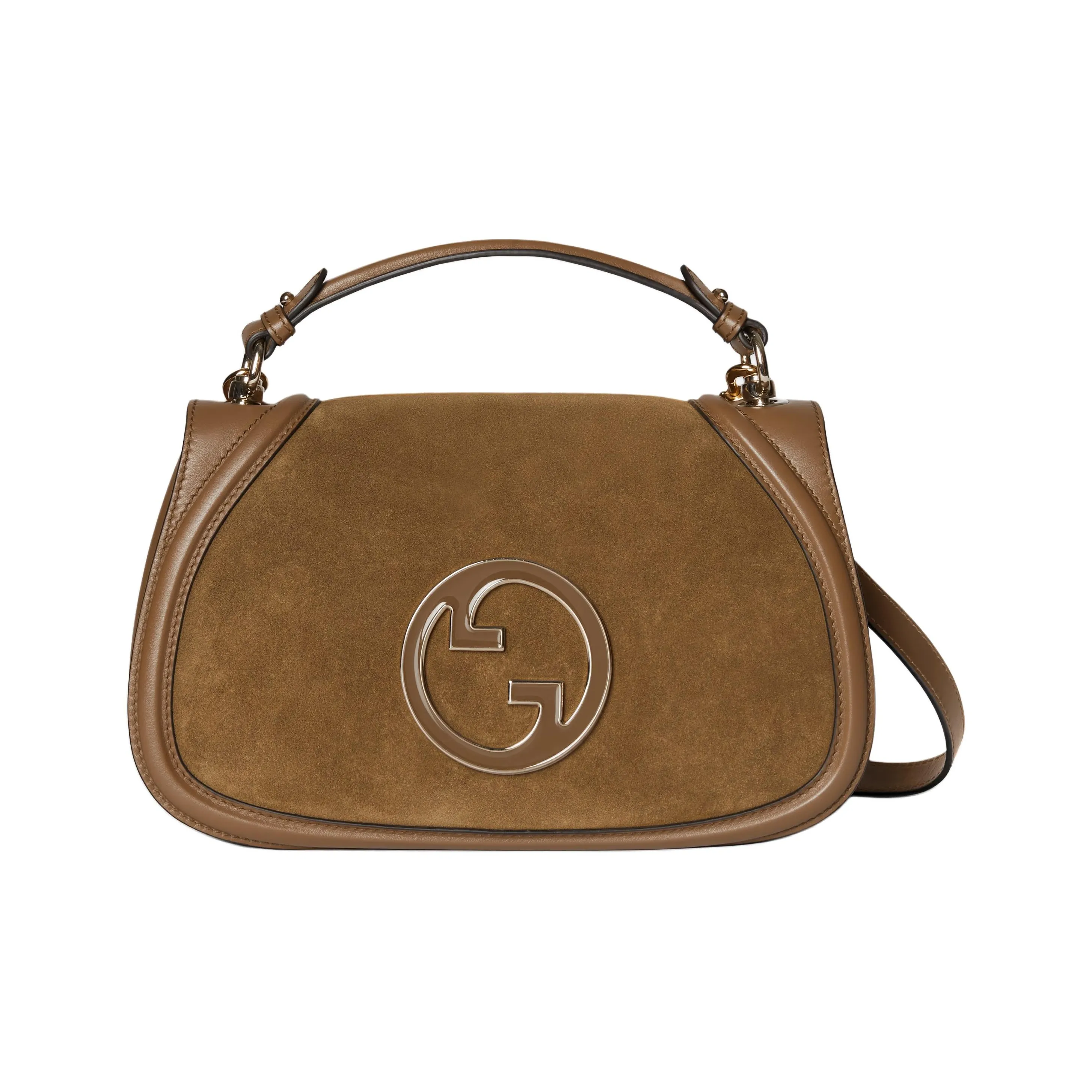 GUCCI Blondie Suede Shoulder Bag, Crossbody Bag, Handbag Medium Size Women's Light Brown