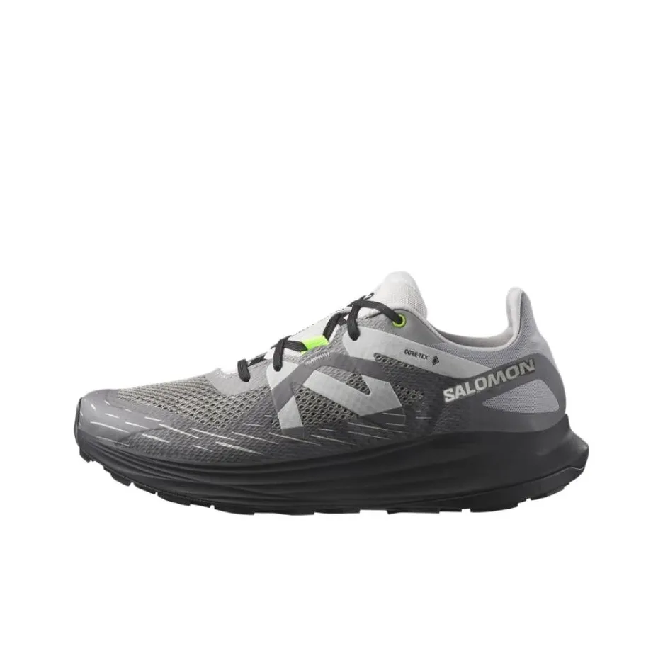 SALOMON ULTRA FLOW Slip-resistant Abrasion-resistant Low-top Trail Running Shoes Men's Gray Black SALOMON ULTRA FLOW Противоскользящие Износостойкие Низкие Кроссовки для бега по пересеченной местности Мужские Серый Черный