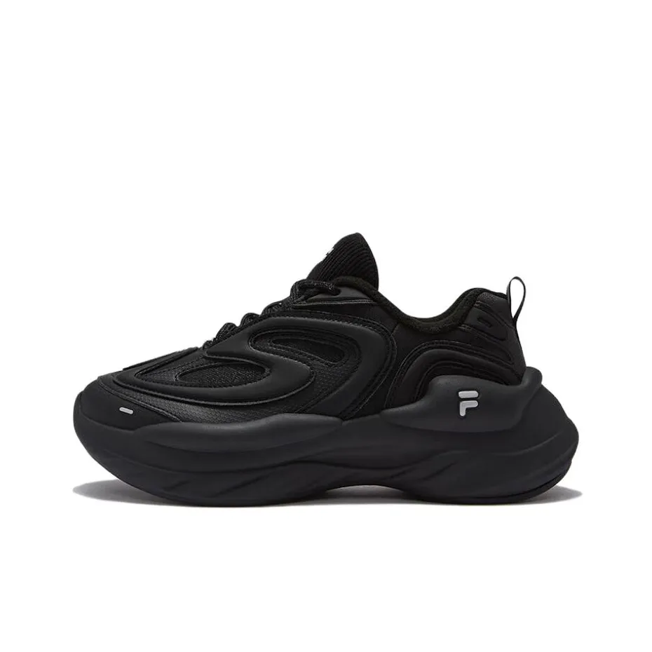 FILA FUSION BUZZARD Meteor Shoes Устойчивые к истиранию Низкие Топ Кроссовки для бега Женские Черные