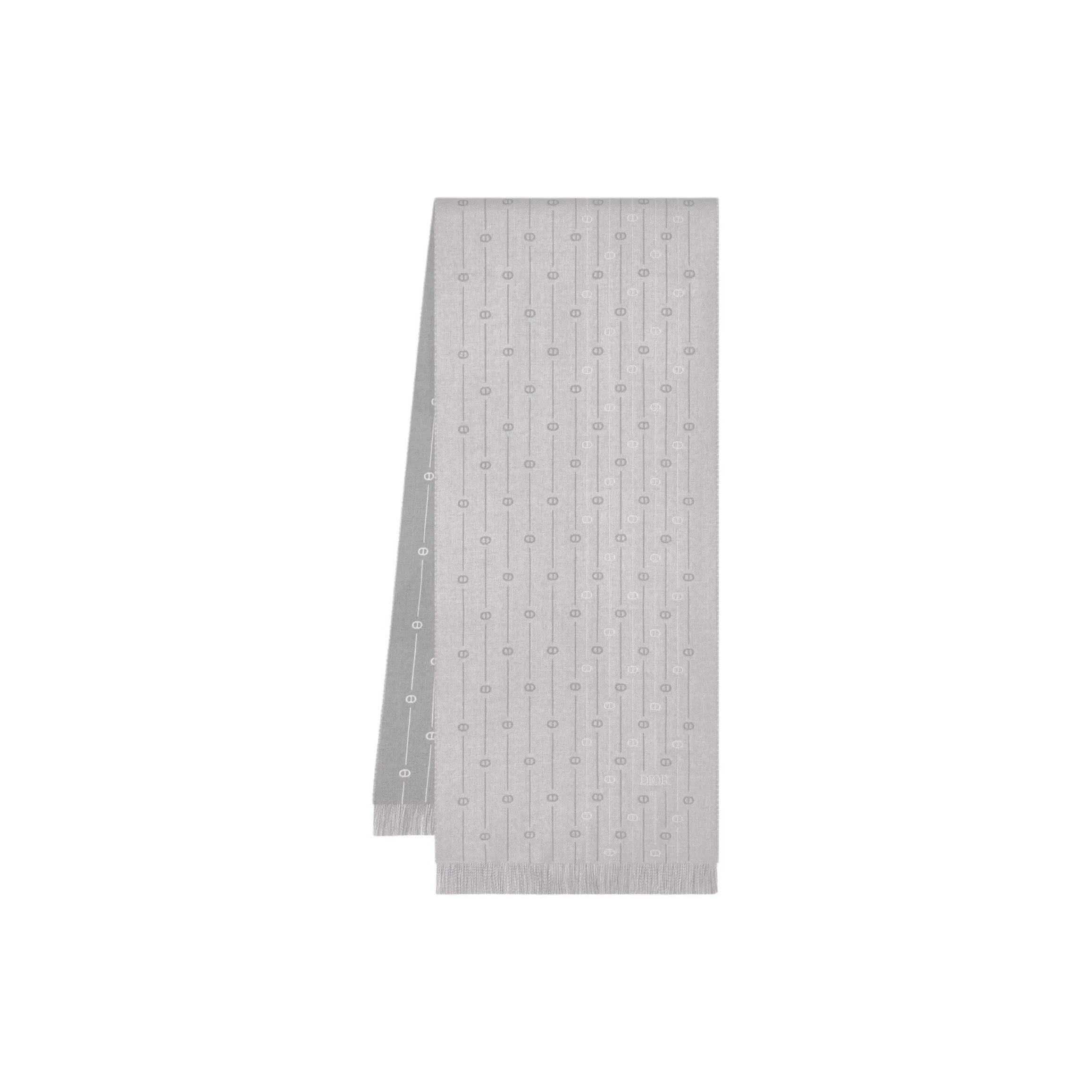 DIOR Sheep Wool Knit Scarves Men's Gray