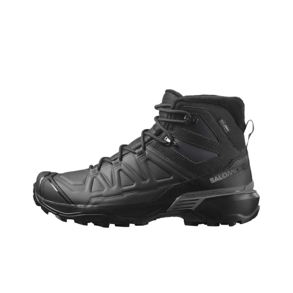 SALOMON Противоскользящий устойчивый к истиранию MID Топ Походная обувь Женская Черная