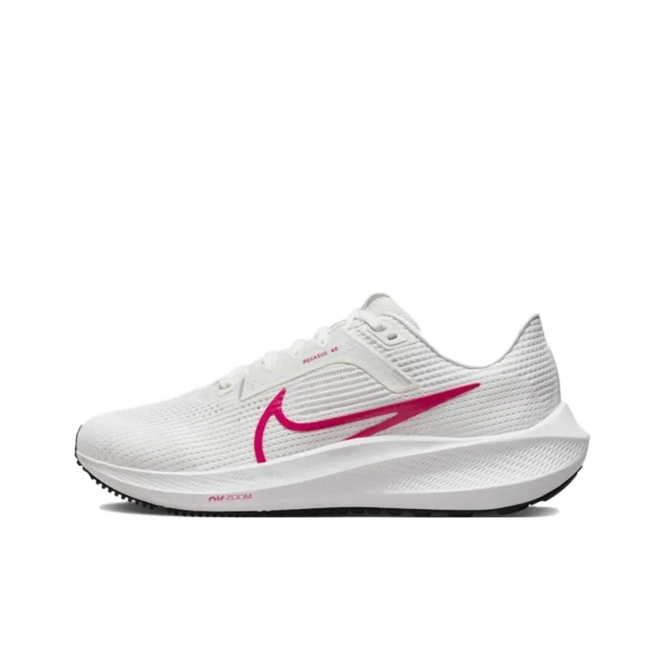 Nike Air Zoom Pegasus 40 Устойчивый к истиранию Низкий Топ Повседневные Тренировочные Беговые кроссовки Женские Белые