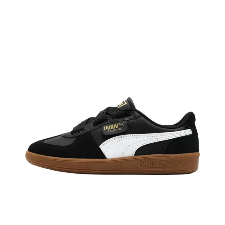 puma Green Palermo Wide Lace Sd 'Black White Gold' Women's
