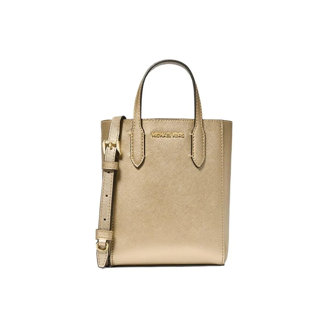 MICHAEL KORS Coated Canvas Tote Bag, Shopping Bag, Shoulder Bag, Crossbody Bag, Handbag Mini Women's Gold
