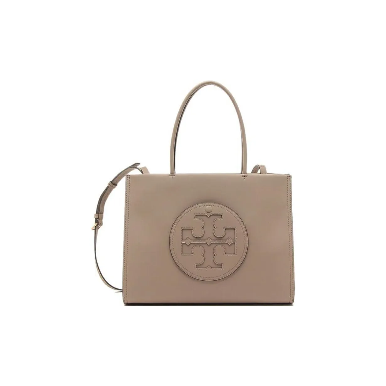 TORY BURCH Ella Synthetic Leather Tote Bag, Shopping Bag, Shoulder Bag, Crossbody Bag, Handbag Trumpets Women's Tan