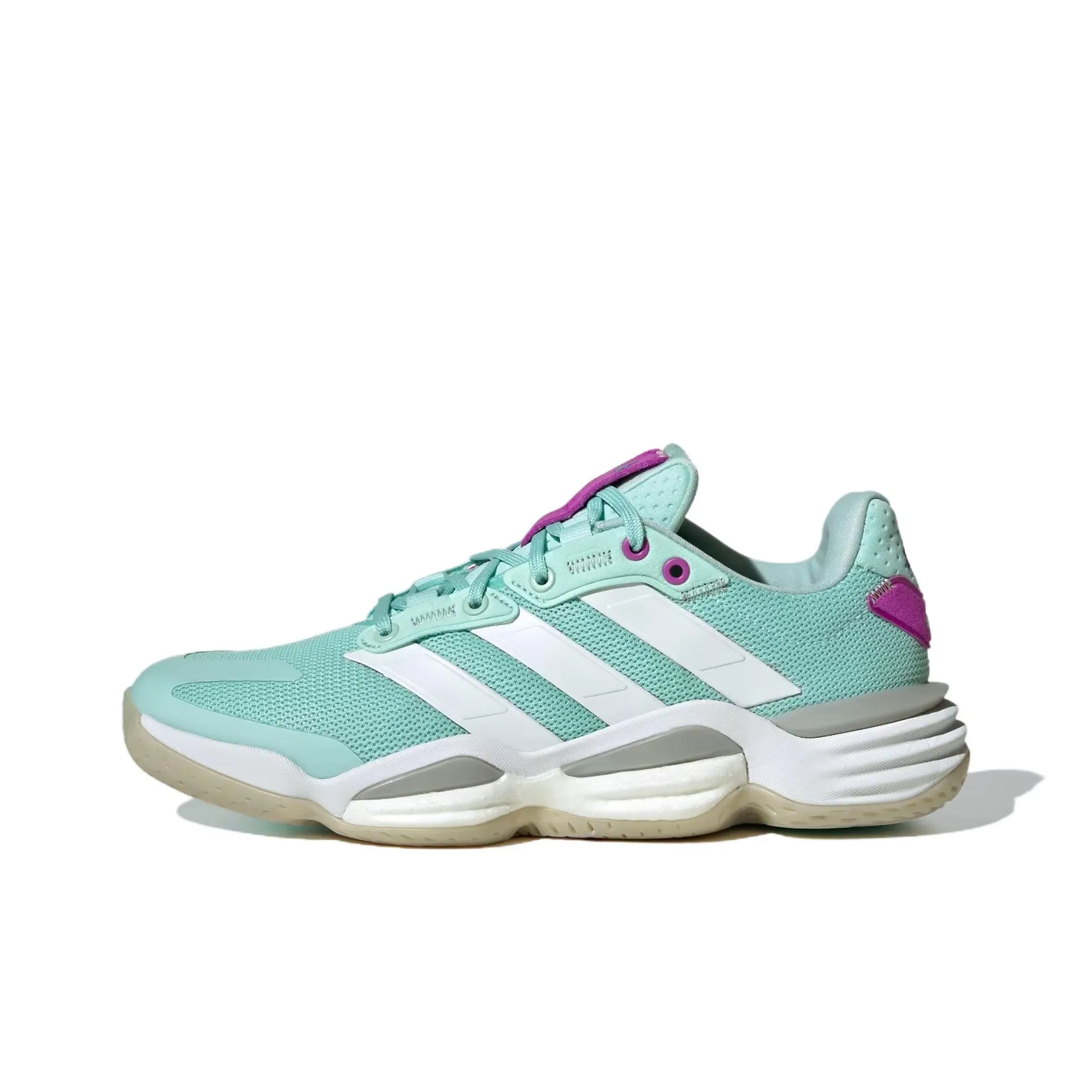 Adidas Stabil 16 Indoor Semi Flash Aqua Cloud White Purple Burst Women's