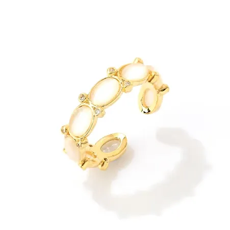 Adelie Фальшивая Стеклянная Кошачий глаз Кольца Женские