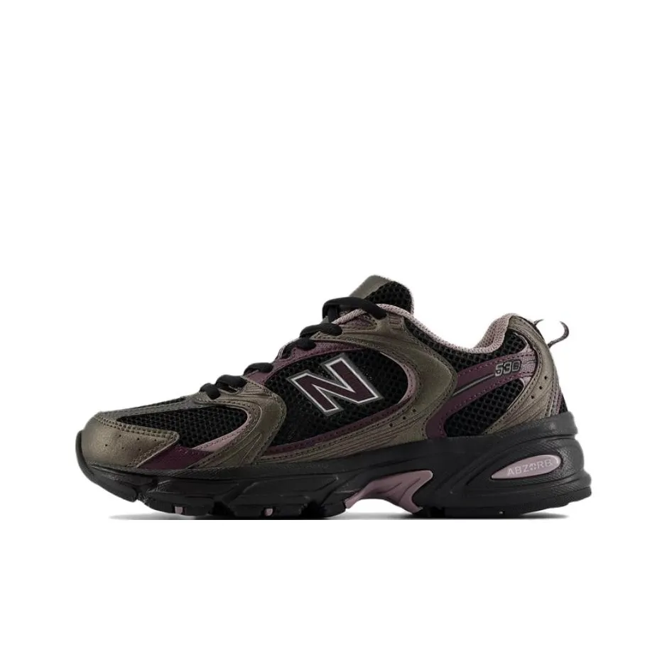 New Balance 530 Black Metallic Plum Brown